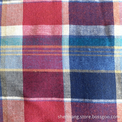 100% Rayon Yarn Dyed Brushed Winter Shirts Fabrics